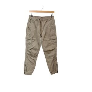 Polo Ralph Lauren Womens Cargo Jogger Pants Tan Khaki Stretch Cotton XS TP